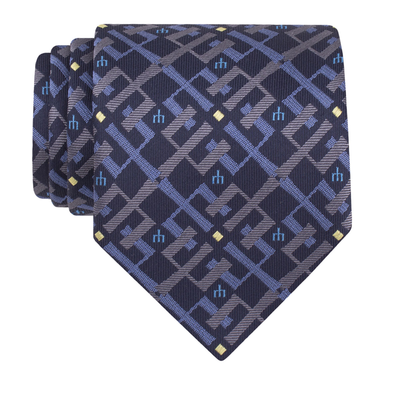 Cravat CROATA Clasicum Thematic  Glagolitic alphabet Dark blue  Silk 100%  