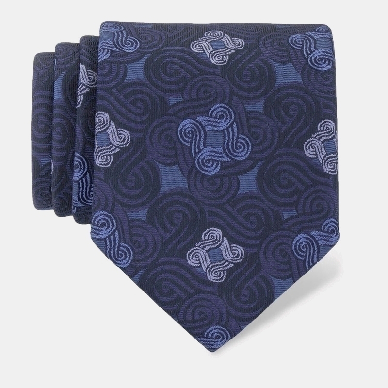 Cravat CROATA Clasicum Thematic  Braiding Blue  Silk 100%  