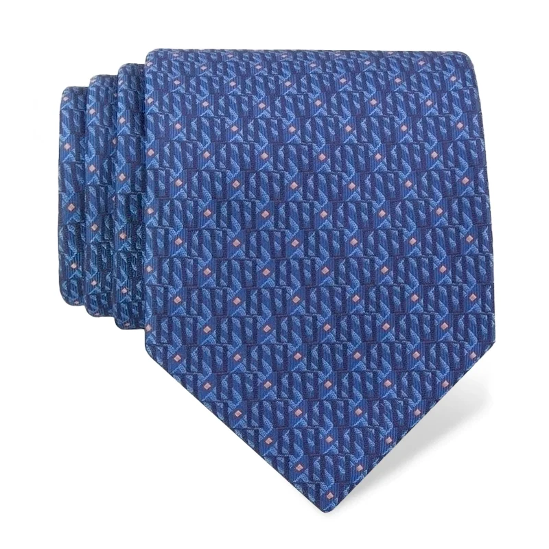 Cravat CROATA Thematic  Glagolitic alphabet Blue  Silk 100%  