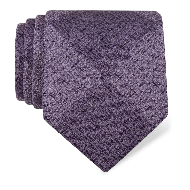 Cravat CROATA Clasicum Thematic  Glagolitic alphabet Purple  Silk 100%  