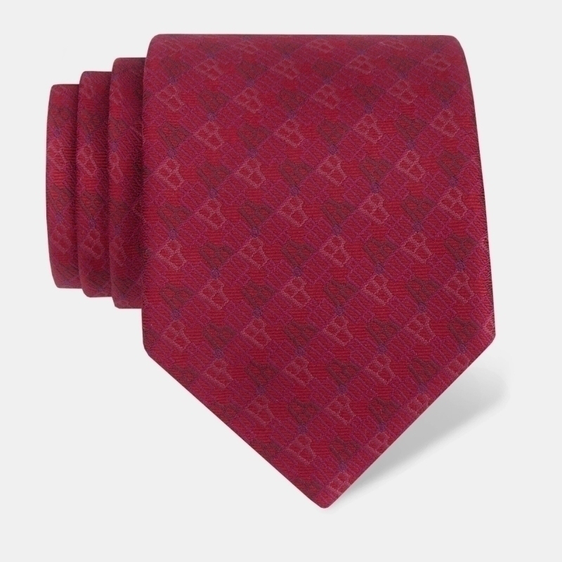 Cravat CROATA Clasicum Thematic  Glagolitic alphabet Wine red  Silk 100%  