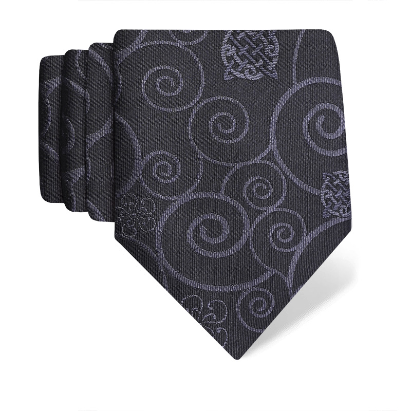 Cravat CROATA Thematic  Secession Black  Silk 100%  