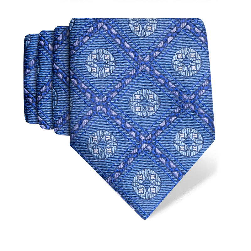 Cravat CROATA Thematic  Secession Blue  Silk 100%  