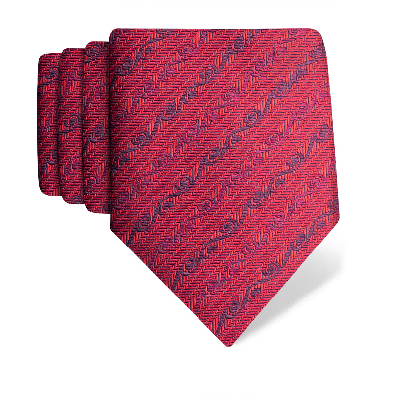 Cravat CROATA Thematic  Secession Red  Silk 100%  