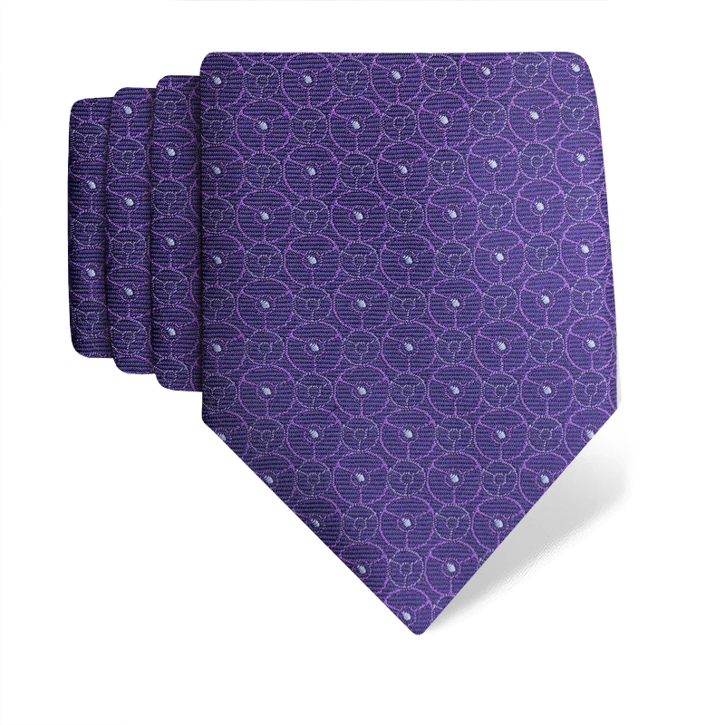 Cravat CROATA Thematic  Alka of Sinj Purple  Silk 100%  