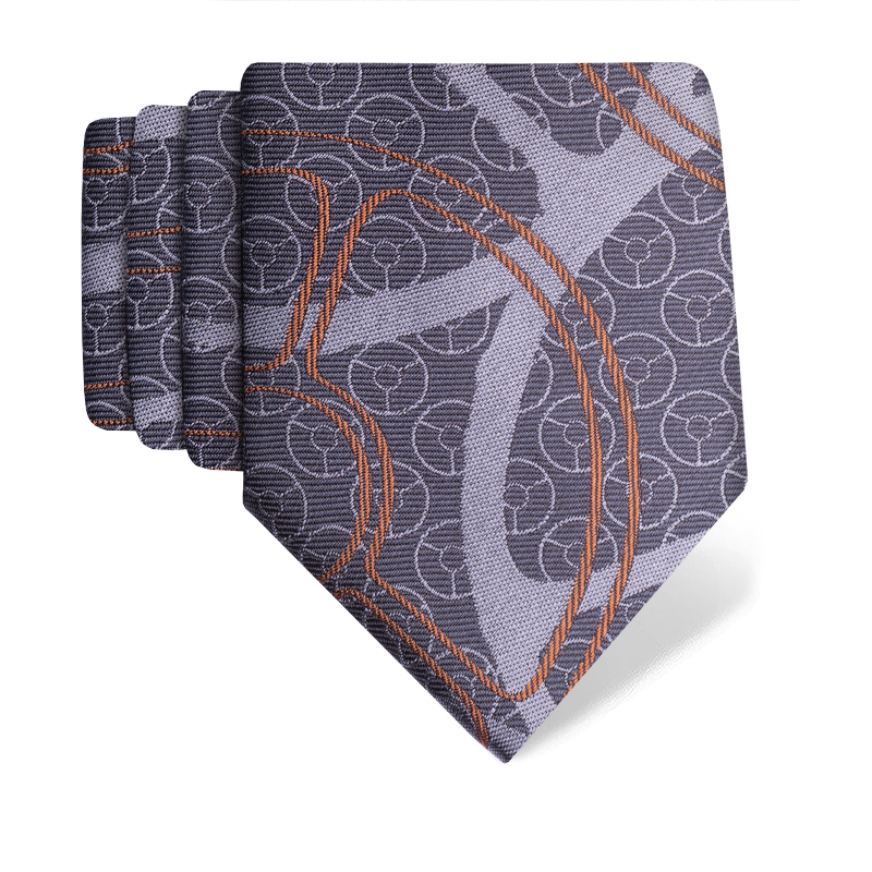 Cravat CROATA Thematic  Alka of Sinj Grey  Silk 100%  