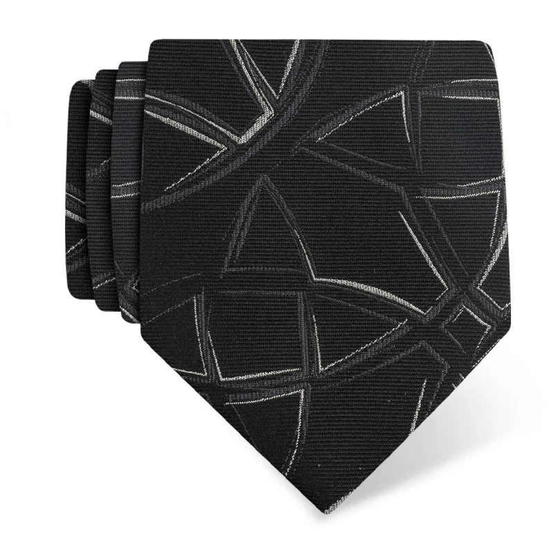 Cravat CROATA Thematic  Braiding Black  Silk 100%  