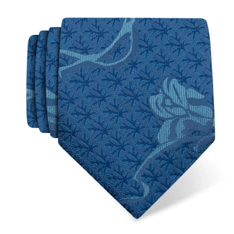 Cravat CROATA Thematic  Secession Blue  Silk 100%  