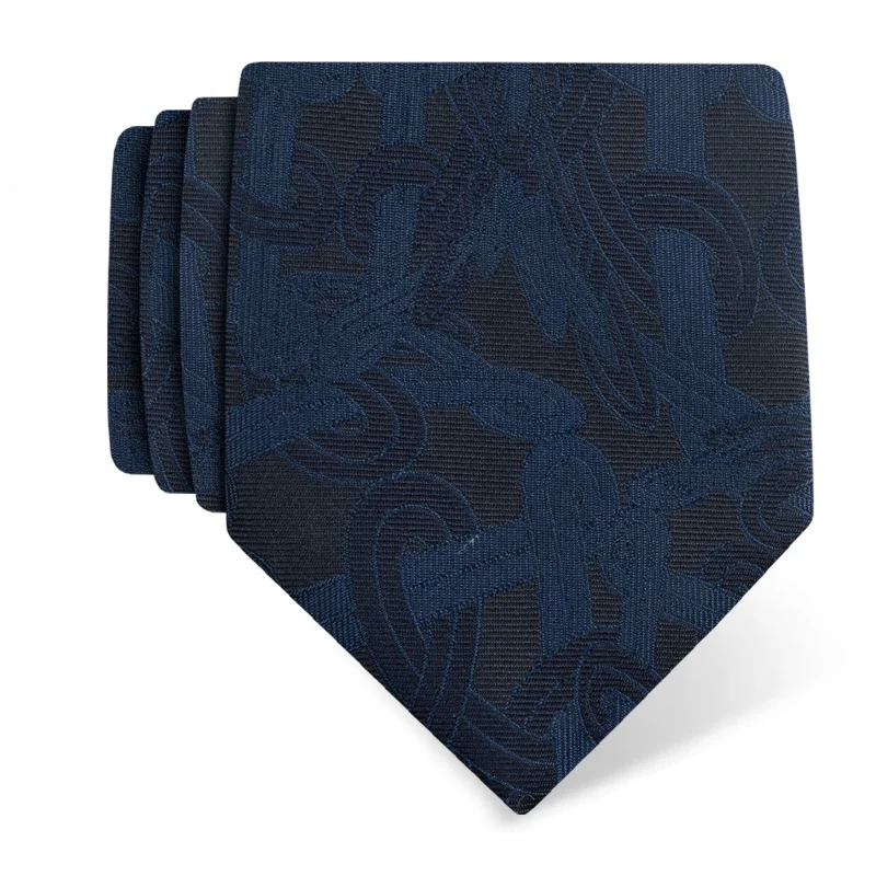 Cravat CROATA Thematic  Braiding Dark blue  Silk 100%  