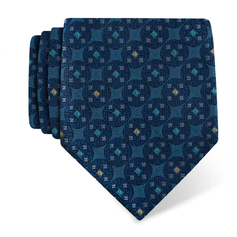 Cravat CROATA Thematic  Secession Blue  Silk 100%  