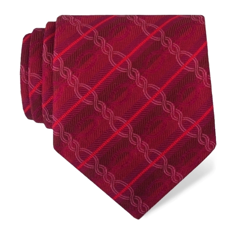 Cravat CROATA Brijuni Thematic  Braiding Wine red  Silk 100%  