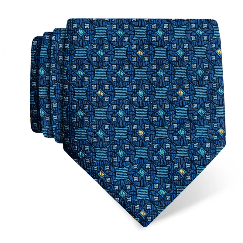 Cravat CROATA Thematic Large Secession Blue  Silk 100%  