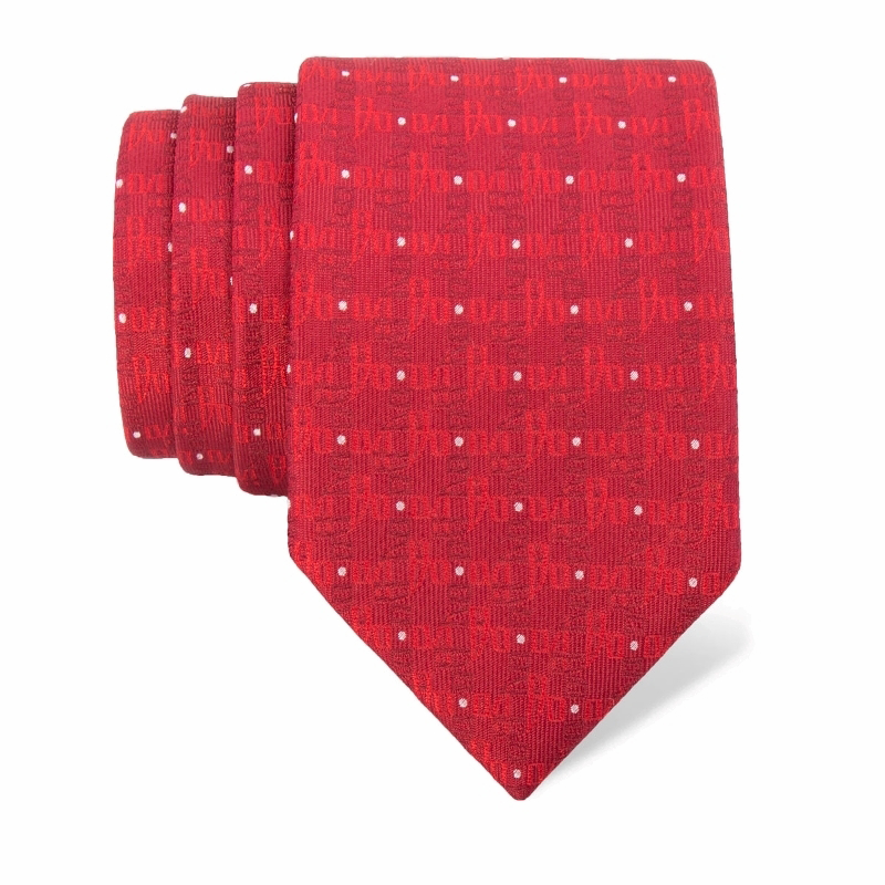 Cravat CROATA Thematic  Glagolitic alphabet Red  Silk 100%  