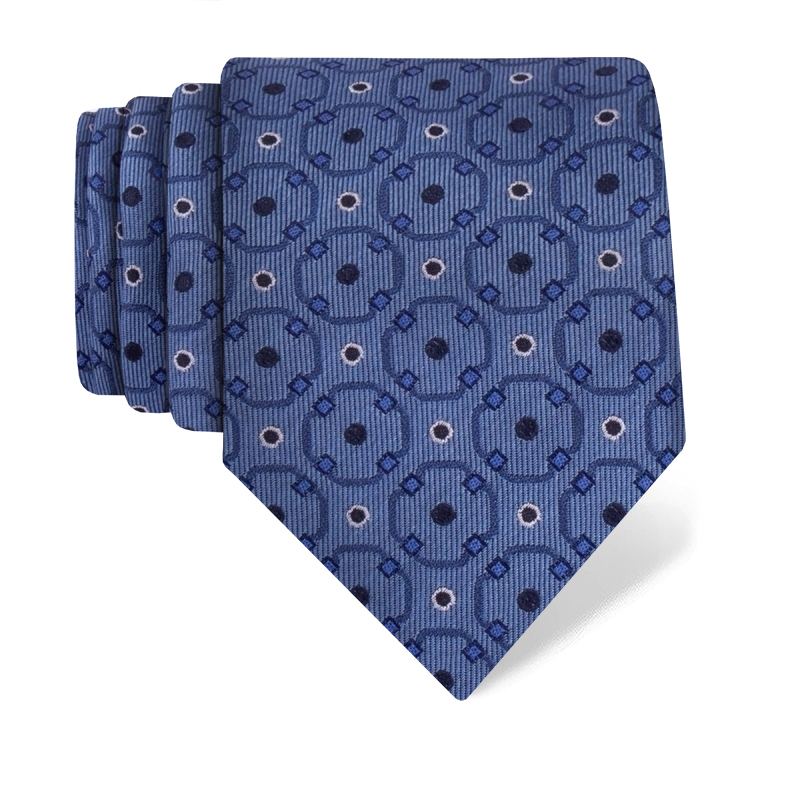 Cravat CROATA Thematic  Zagreb cathedral Blue  Silk 100%  