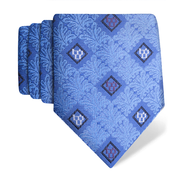 Cravat CROATA Thematic  Glagolitic alphabet Blue  Silk 100%  