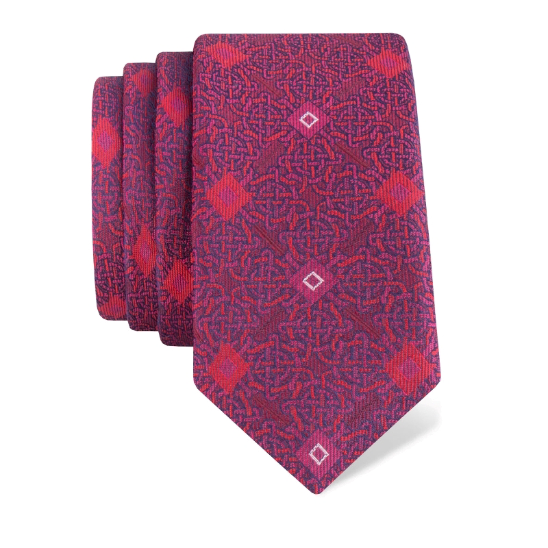 Cravat CROATA Trend Thematic  Braiding Wine red  Silk 100%  