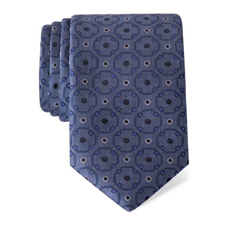 Cravat CROATA Trend Thematic  Zagreb cathedral Blue  Silk 100%  