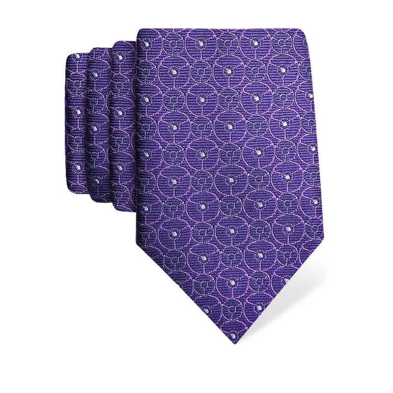 Cravat CROATA Thematic  Alka of Sinj Purple  Silk 100%  