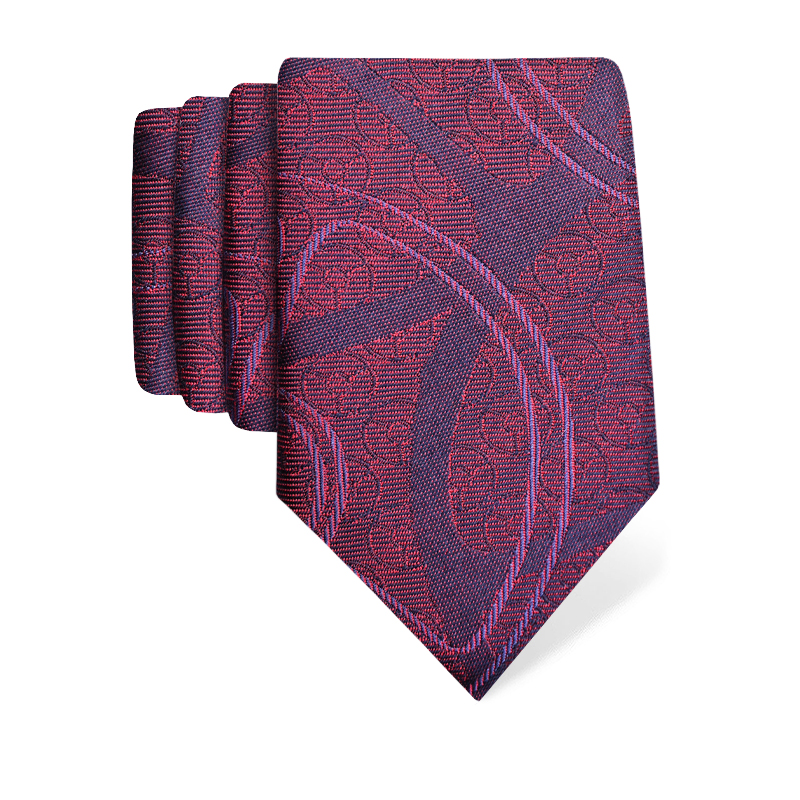 Cravat CROATA Thematic  Alka of Sinj Wine red  Silk 100%  