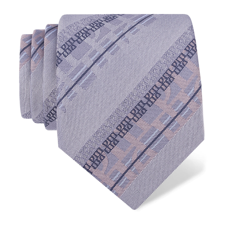 Cravat CROATA Teflon Thematic  Glagolitic alphabet Grey  Silk 100%  