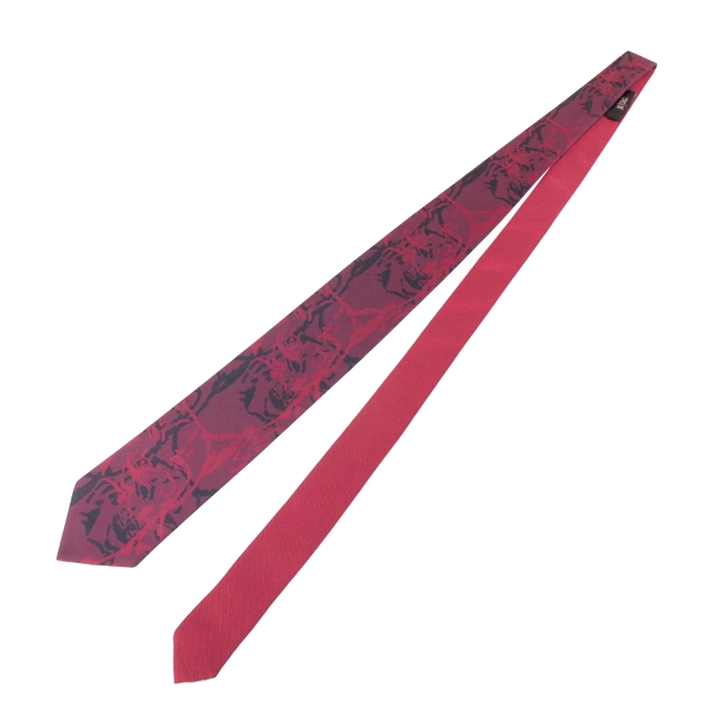 Cravat CROATA Clasicum Thematic Double face Lynx Wine red  Silk 100%  