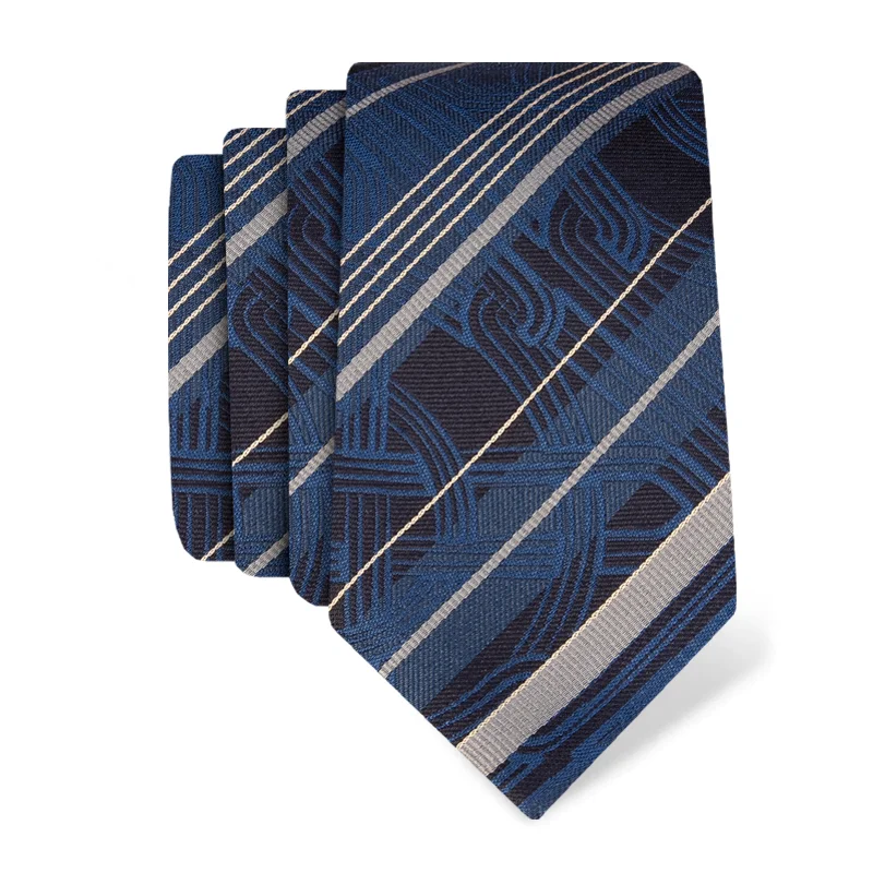 Cravat CROATA Brijuni Thematic  Braiding Dark blue  Silk 100%  