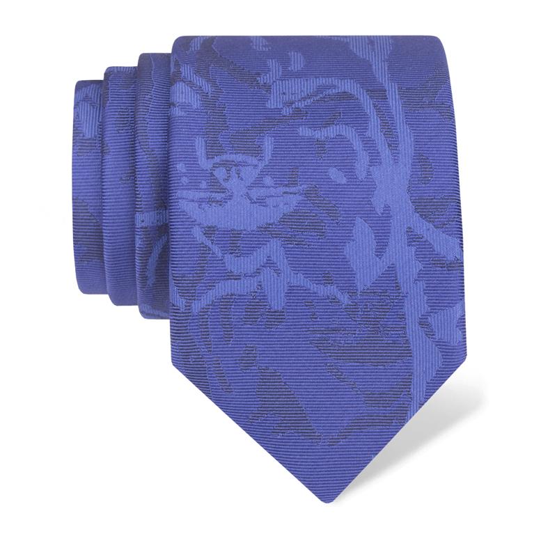 Cravat CROATA Clasicum Thematic Large Lynx Blue  Silk 100%  