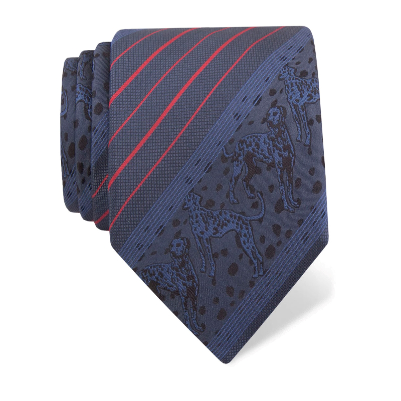 Cravat Festum Thematic  Dalmatian dog Dark blue  Silk 100%  