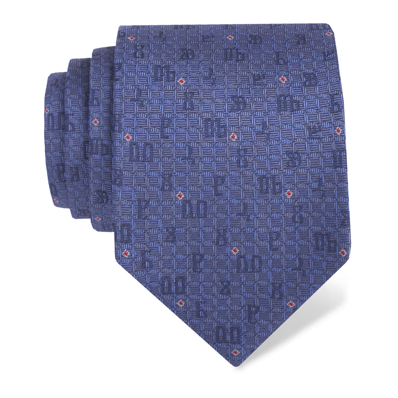 Cravat CROATA Dubrovnik Thematic  Glagolitic alphabet Blue  Silk 100%  