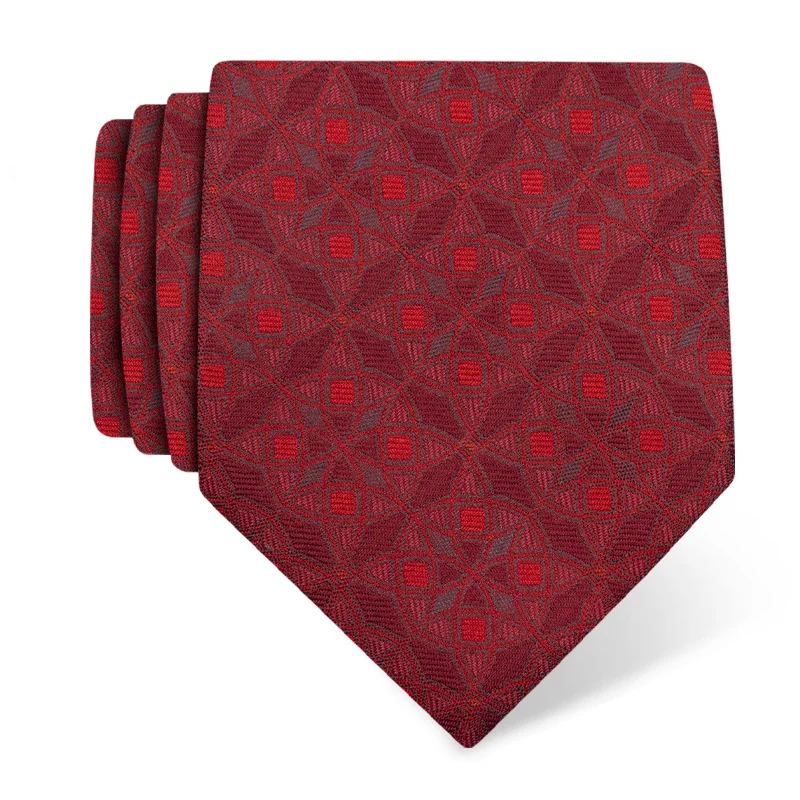 Cravat CROATA Dubrovnik Thematic  Braiding Wine red  Silk 100%  