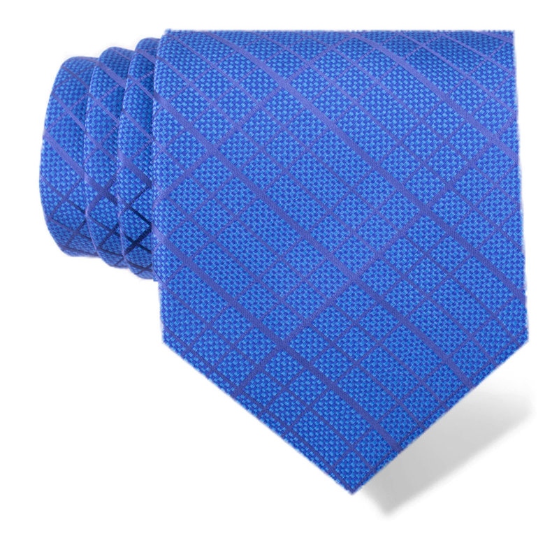 Cravat CROATA Classic  Lines Blue  Silk 100%  