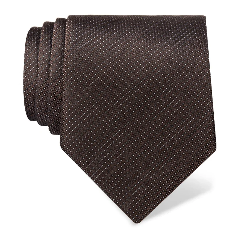 Cravat CROATA Classic  Small shapes Brown  Silk 100%  