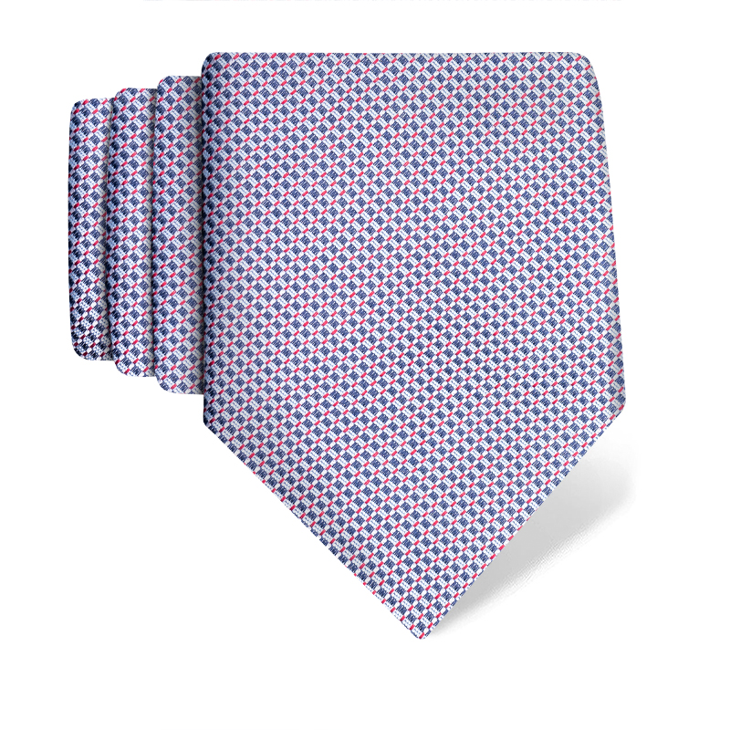 Cravat CROATA Classic  Small shapes Light blue  Silk 100%  