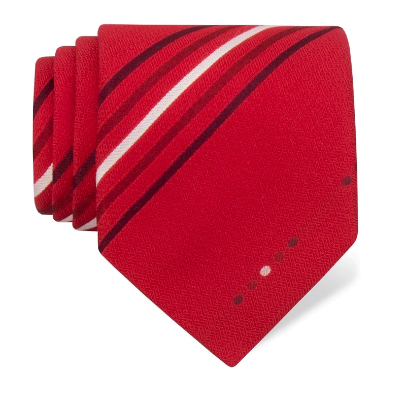 Cravat CROATA Brijuni Classic  Regimental Red  Silk 100%  