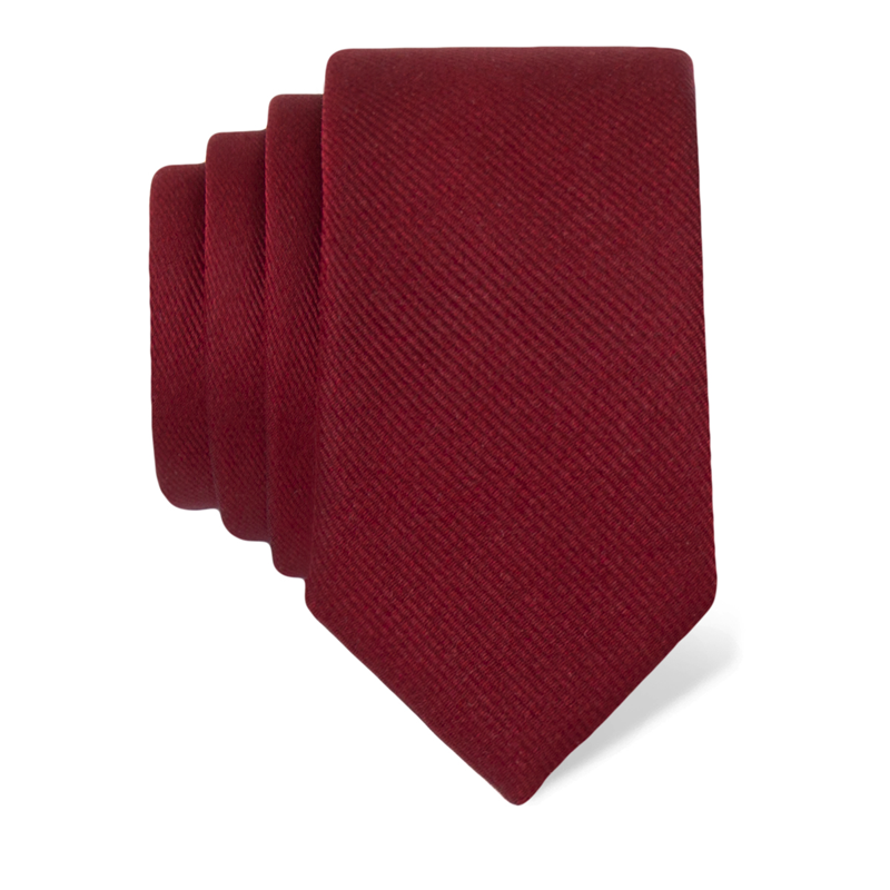 Cravat CROATA Classic  Solid Wine red  Silk 100%  