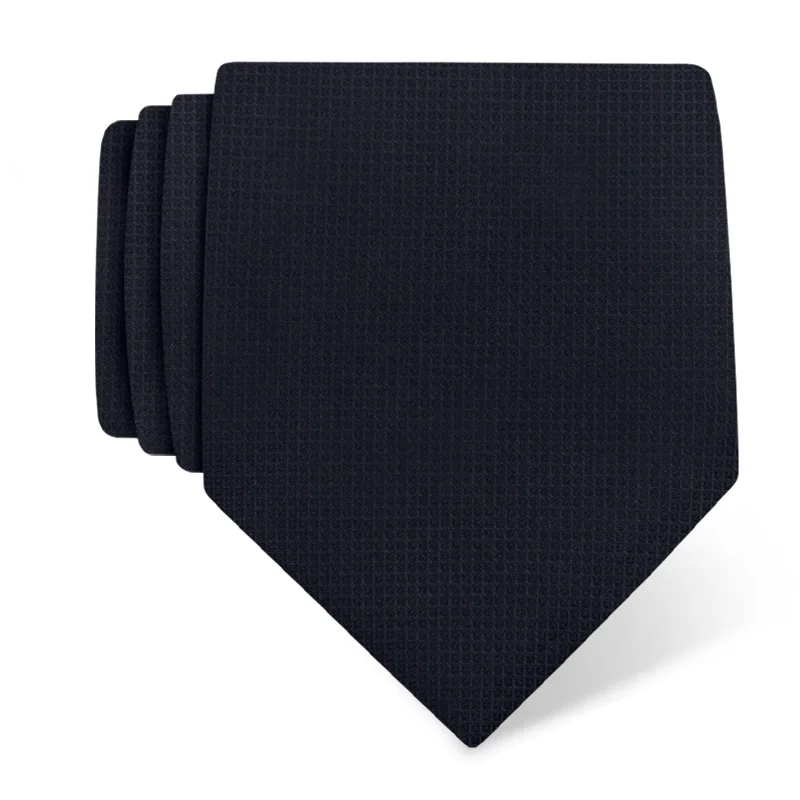 Cravat CROATA Classic  Solid textured Dark blue  Silk 100%  