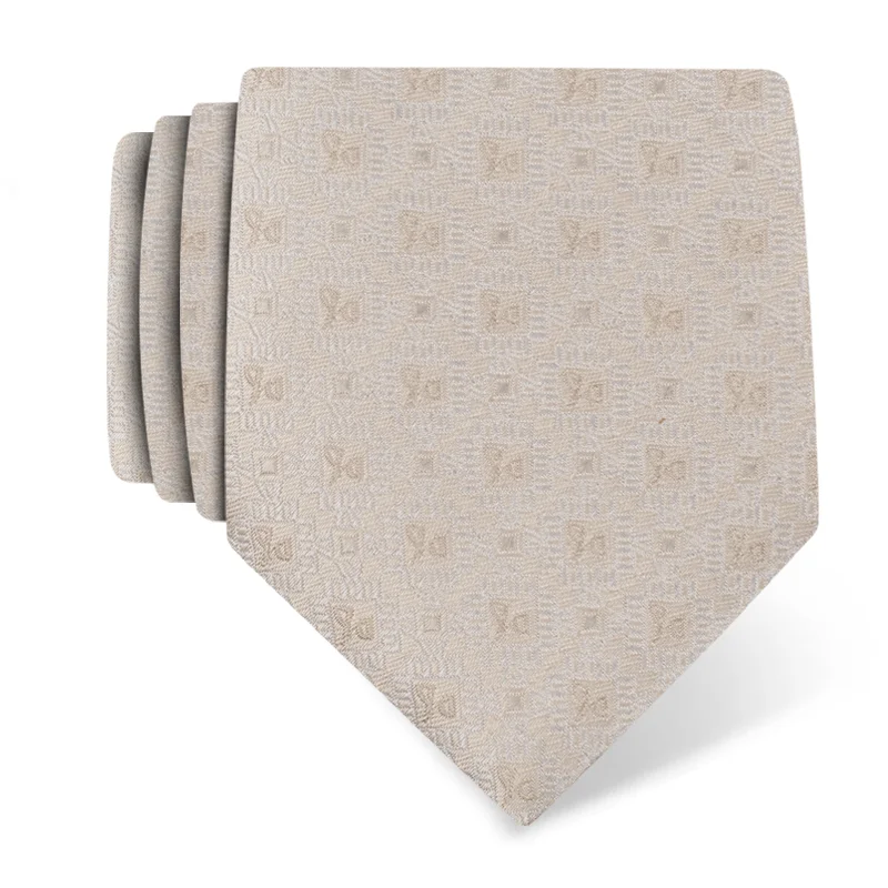 Cravat Festum Thematic  Glagolitic alphabet White  Silk 100%  