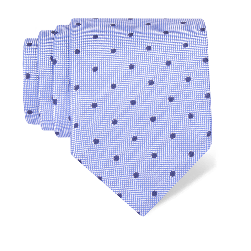 Cravat CROATA Clasicum Classic  Dots Light blue  Silk 100%  