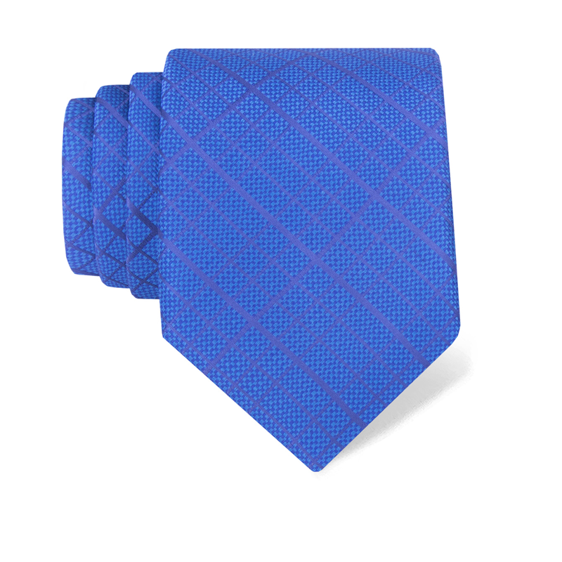 Cravat CROATA Classic  Lines Blue  Silk 100%  