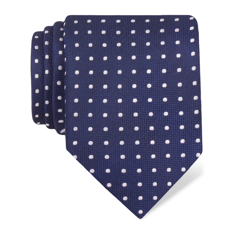 Cravat CROATA Clasicum Classic  Dots Dark blue  Silk 100%  