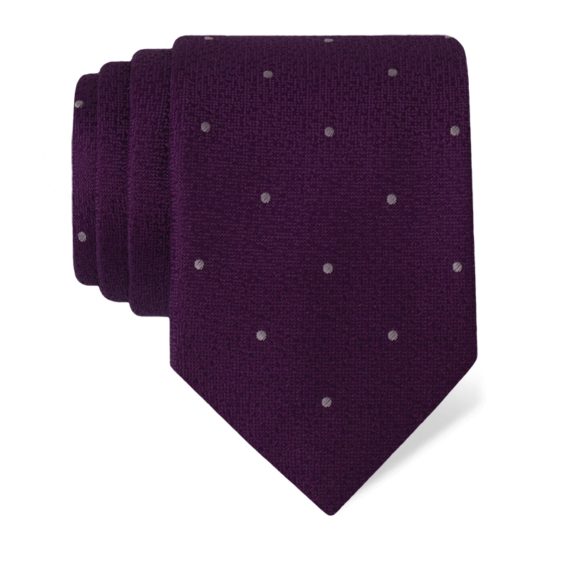 Cravat CROATA Trend Classic  Dots Purple  Silk 100%  