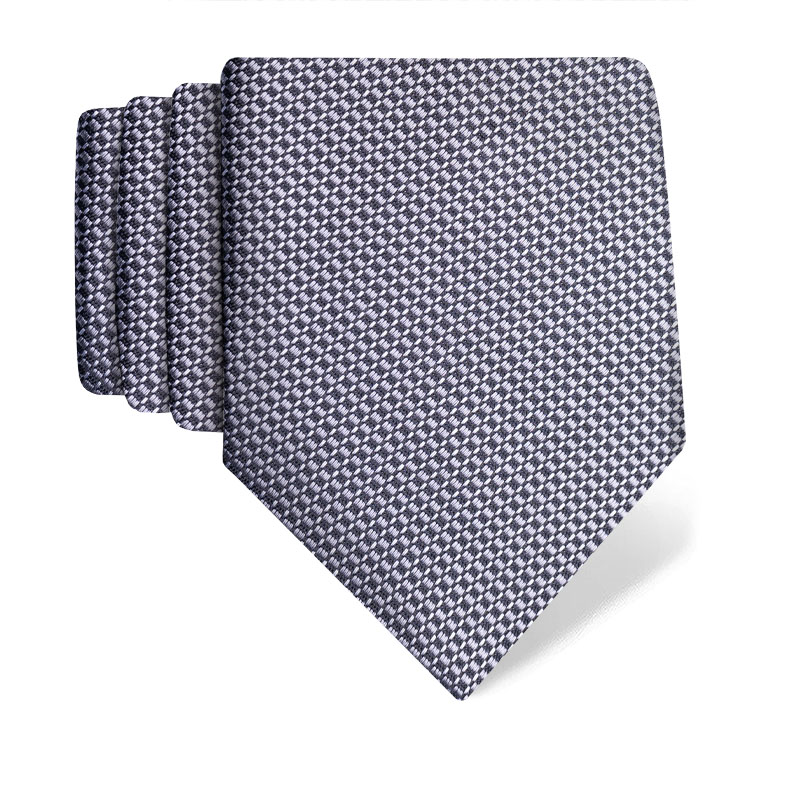 Cravat CROATA Classic  Small shapes Grey  Silk 100%  