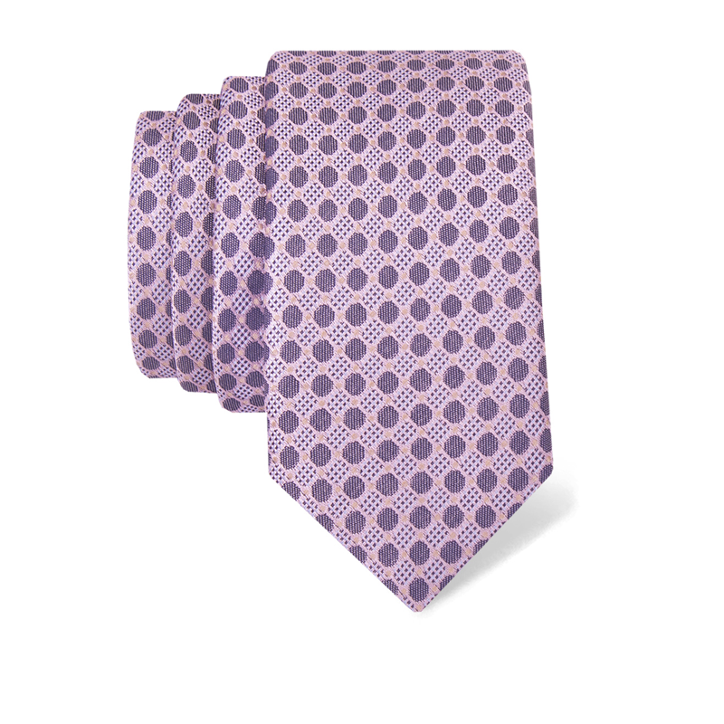 Cravat CROATA Clasicum Classic  Ovals Pink  Silk 100%  