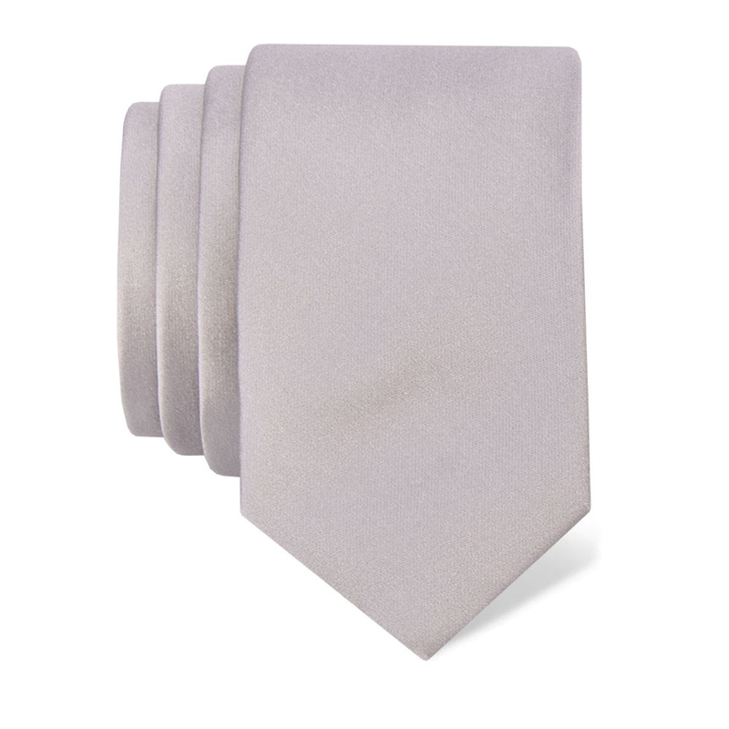 Cravat CROATA Classic  Solid Grey  Silk 100%  