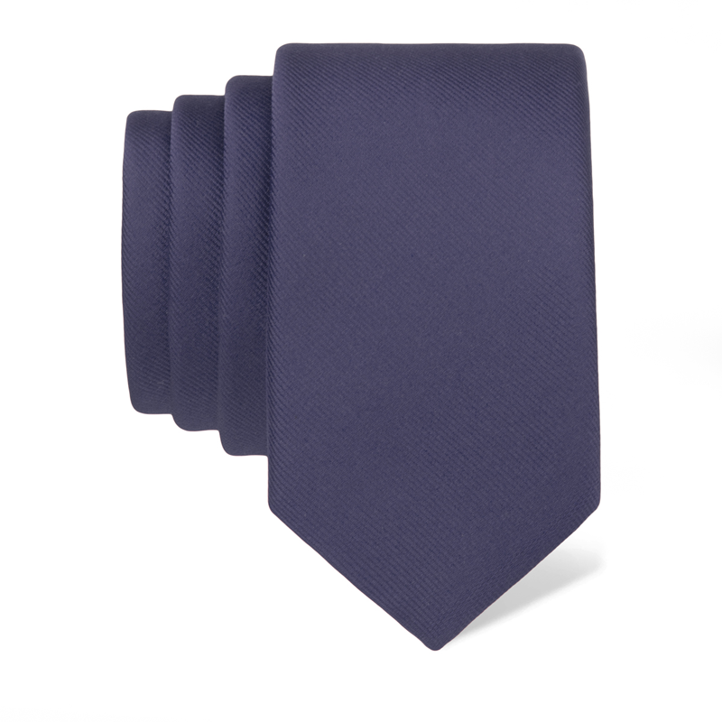 Cravat CROATA Classic  Solid textured Dark blue  Silk 100%  