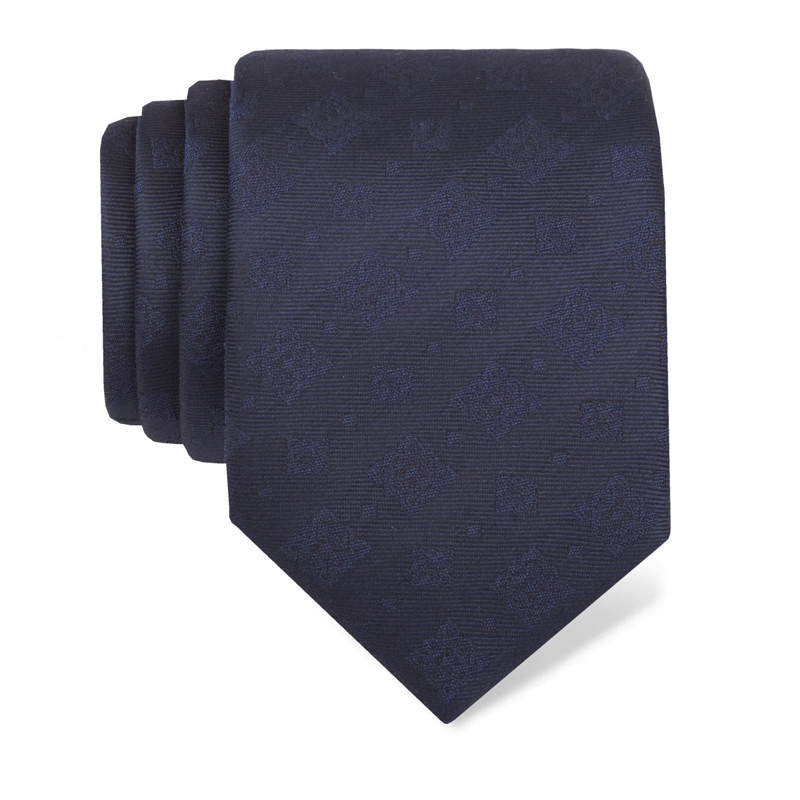 Cravat CROATA Thematic  Braiding Dark blue  Silk 100%  