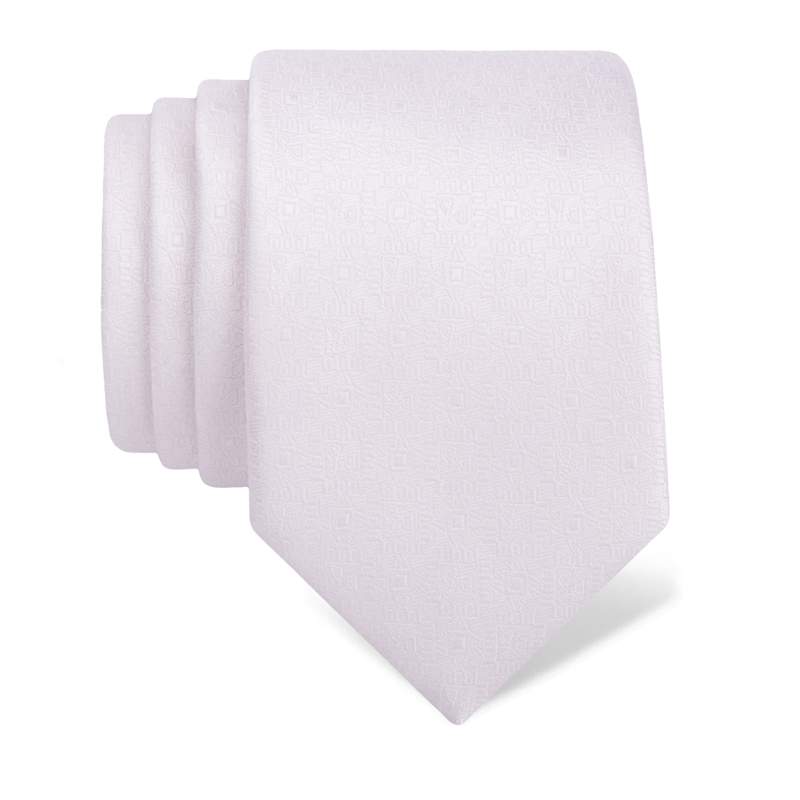 Cravat CROATA Thematic  Glagolitic alphabet White  Silk 100%  