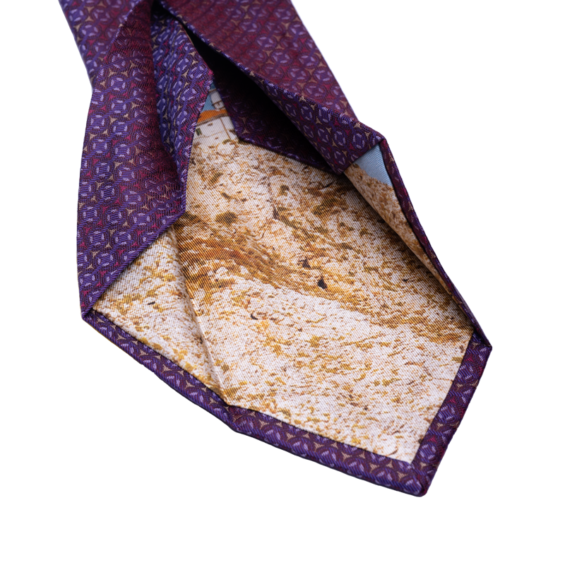 Cravat CROATA Dubrovnik Classic  Other Purple  Silk 100%  