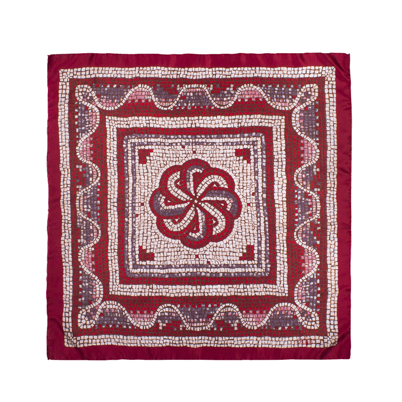 Scarf CROATA Thematic  Euphrasiana Red  Silk 100%  