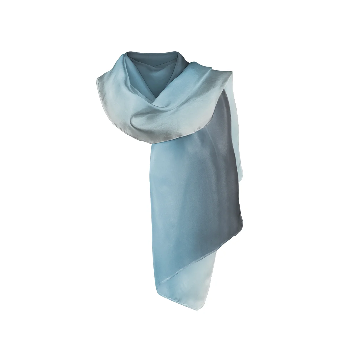 Shawl CROATA Classic Shawl, classic Solid Light blue  Silk 100%  